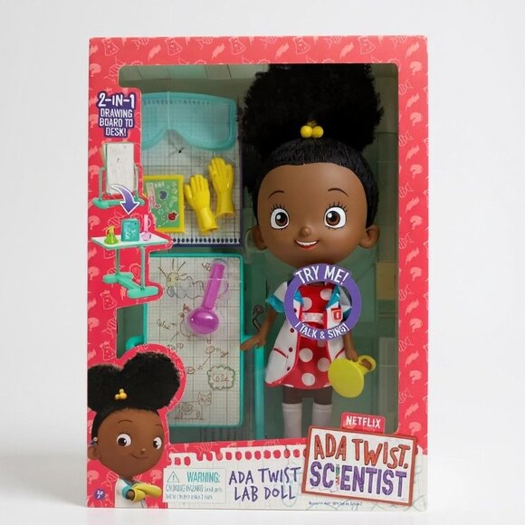 Ada Twist Scientist 12.5" Doll Just Play NIB Talks Sings Lab Accessories - Picture 1 of 10